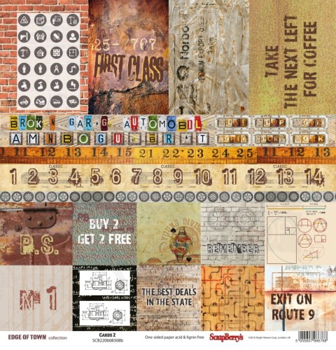 Papier 30x30 Scrapberry's Edge Of Town Cards 2