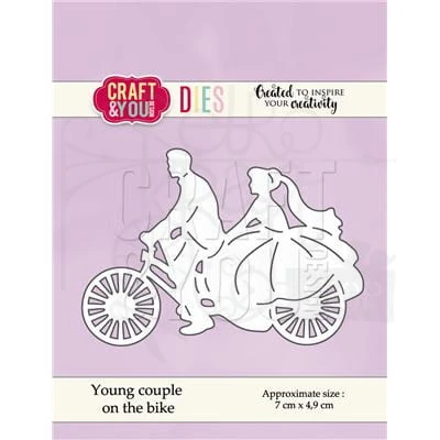 Wykrojnik Young Couple on the bike Młoda para na rowerze