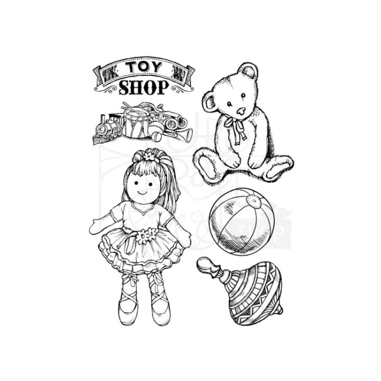 Stempel kauczukowy 14x18 cm toy shop Stamperia