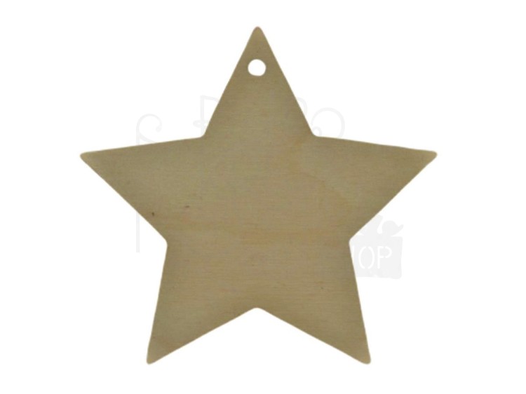 Drewniana gwiazdka 8cm