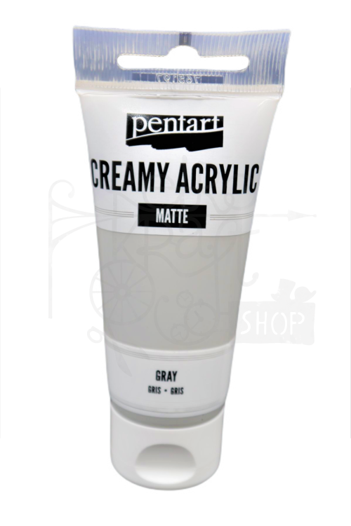 Farba akrylowa cream matowa szara 60ml Pentart