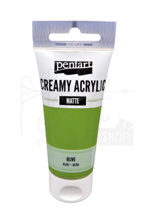 Farba akrylowa cream matowa oliwka 60ml Pentart