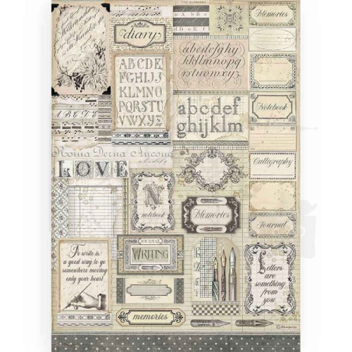 Papier ryżowy A3 caligraphy pisma Stamperia