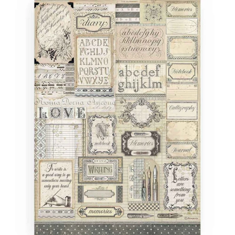 Papier ryżowy A3 caligraphy pisma Stamperia