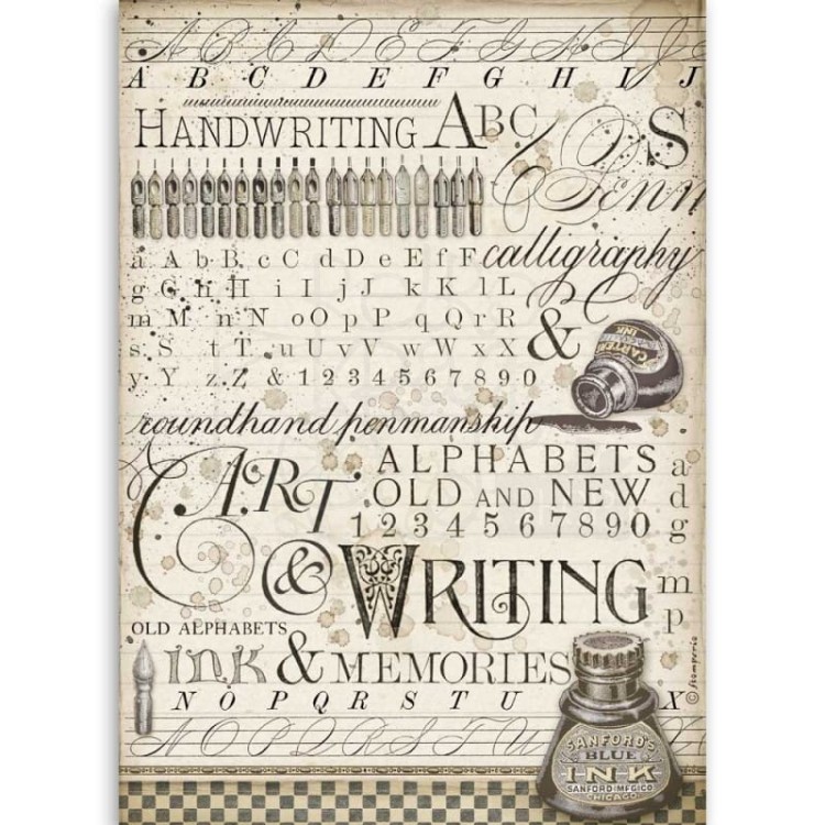 Papier ryżowy A4 caligraphy kaligrafia Stamperia