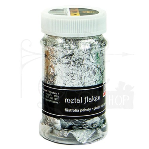 Folia płatki 100ml srebro Pentart