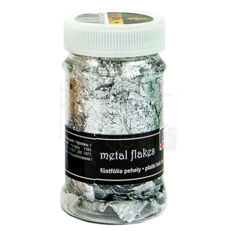 Folia płatki 100ml srebro Pentart