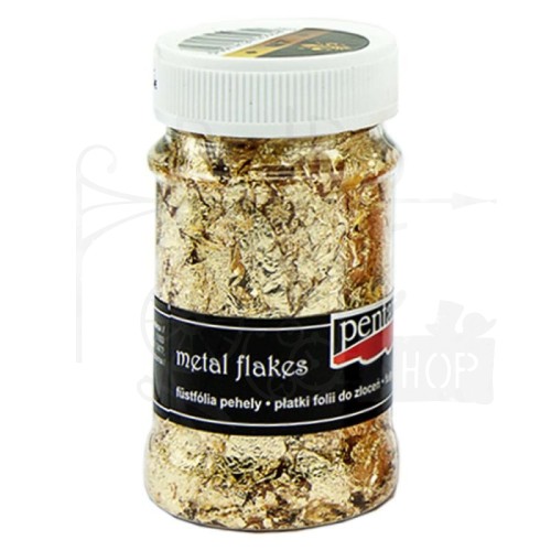 Folia płatki 100ml złoto Pentart