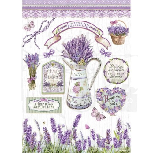 Papier ryżowy Provence lawenda Stamperia