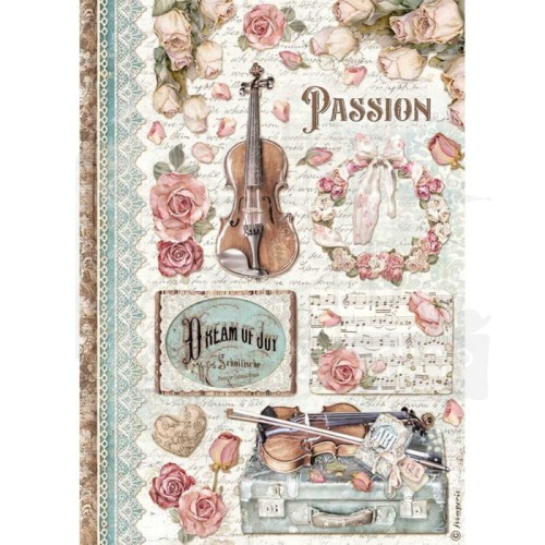 Papier ryżowy passion muzyka Stamperia