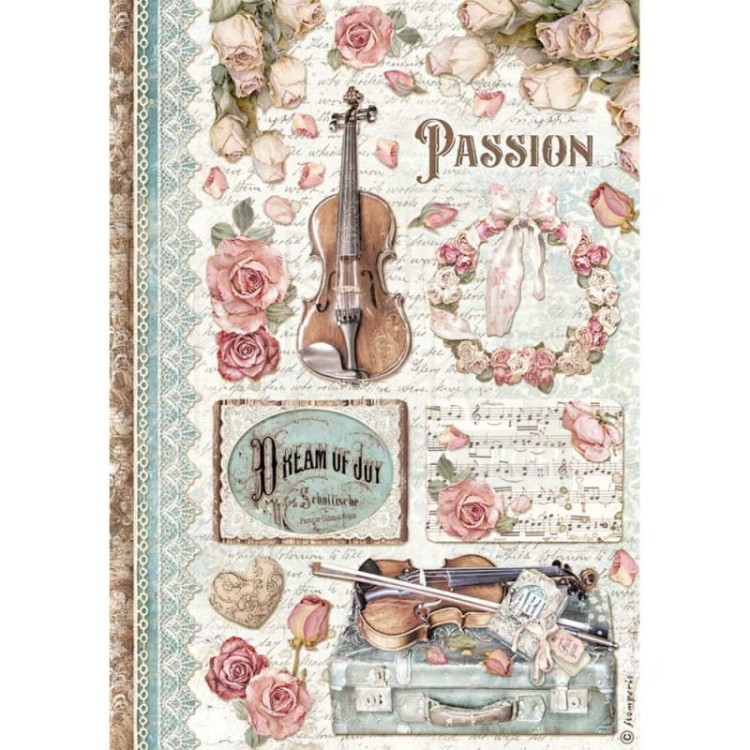 Papier ryżowy passion muzyka Stamperia