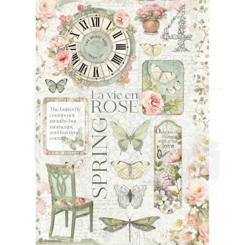 Papier ryżowy House of roses Stamperia
