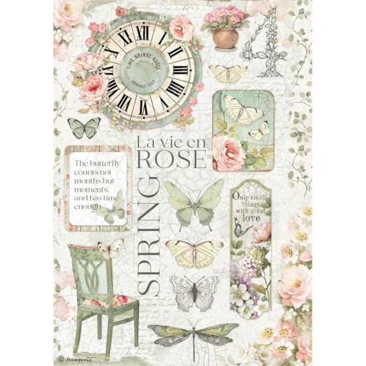 Papier ryżowy House of roses Stamperia