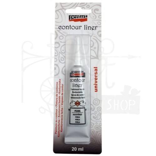 Konturówka z aplikatorem 20 ml perła błyszcząca Pentart