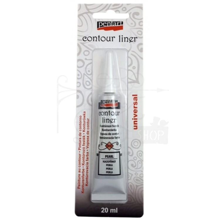 Konturówka z aplikatorem 20 ml perła błyszcząca Pentart