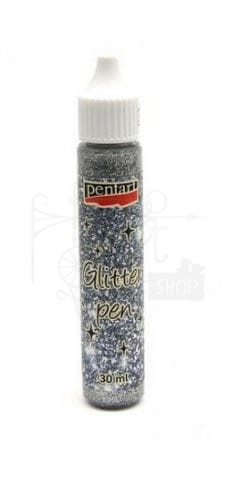 Pisak brokatowy 30ml srebrny Pentart