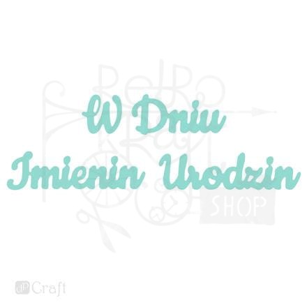 Zestaw wykrojników - W dniu urodzin, imienin
