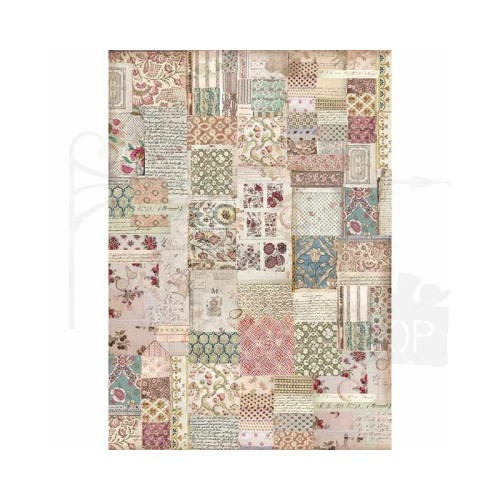 Papier ryżowy A3 Botanic-patchwork Stamperia