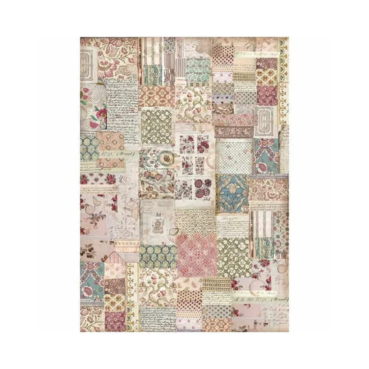 Papier ryżowy A3 Botanic-patchwork Stamperia