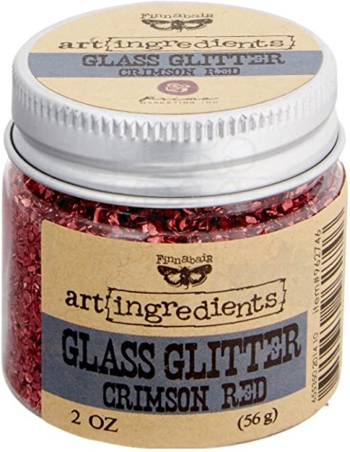 Brokat Finnabair Art Ingredients Glass Glitter Crimson Red 962746 Prima