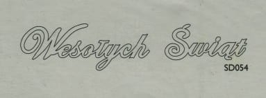 Wykrojnik Wesołych Świąt SD054