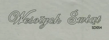 Wykrojnik Wesołych Świąt SD054