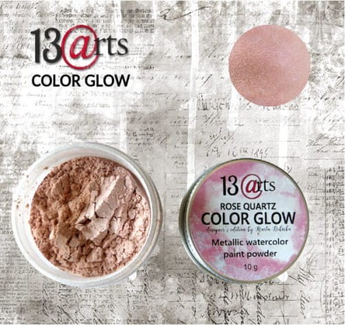 Metaliczna farba akwarelowa w proszku COLOR GLOW Rose Quartz 13arts