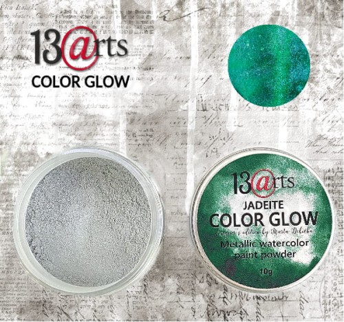 Metaliczna farba akwarelowa w proszku COLOR GLOW Jadeite 13arts