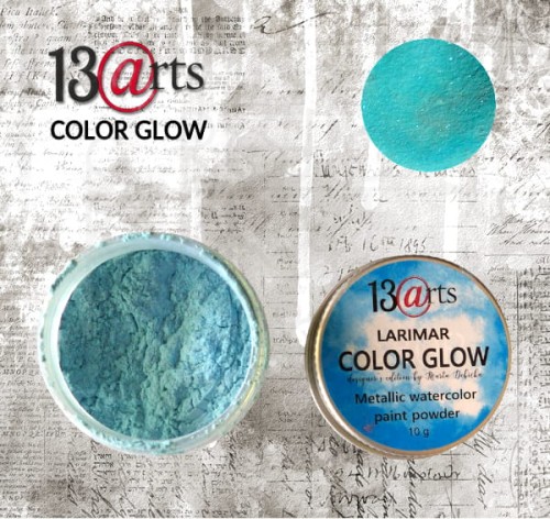Metaliczna farba akwarelowa w proszku COLOR GLOW Larimar 13arts