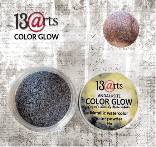 Metaliczna farba akwarelowa w proszku COLOR GLOW Andalusite 13arts