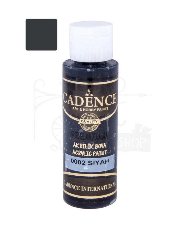 Farba akrylowa Premium 70ml czarny Cadence