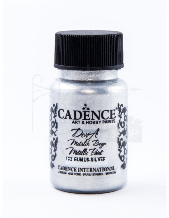 Farba dekoracyjna Dora metalik 50ml srebrny Cadence