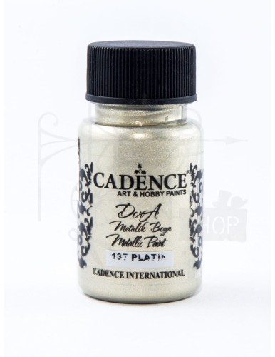 Farba dekoracyjna Dora metalik 50ml platyna Cadence