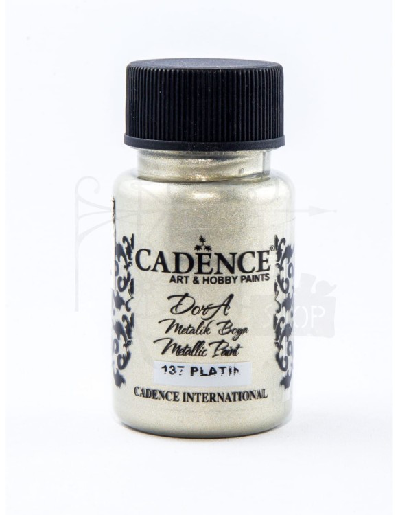 Farba dekoracyjna Dora metalik 50ml platyna Cadence