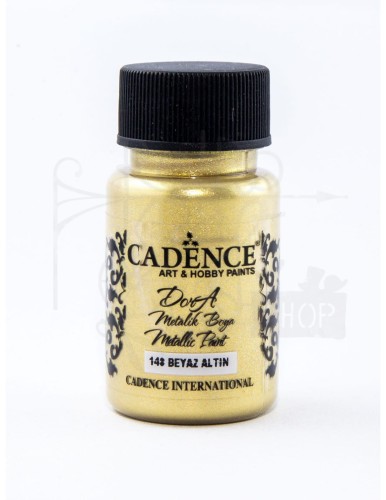 Farba dekoracyjna Dora metalik 50ml białe złoto Cadence