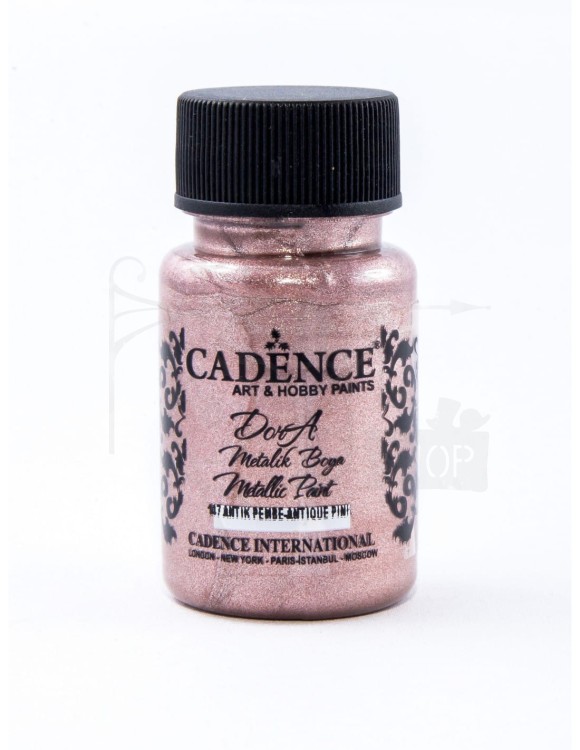 Farba dekoracyjna Dora metalik 50ml antyczny róż Cadence