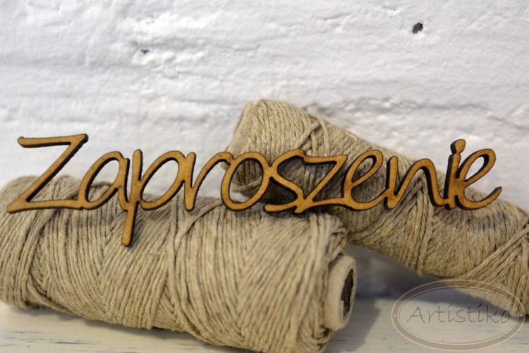 Zaproszenie - napis HDF Artistiko