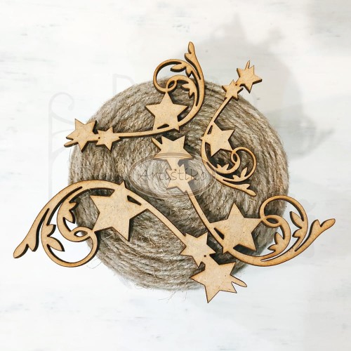 Ornament 5 gwiazdki, zawijasy HDF Artistiko