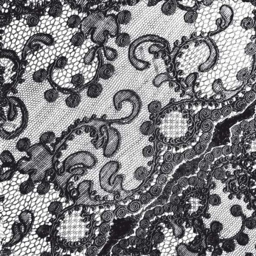 Serwetka 33 x 33 - Czarna koronka