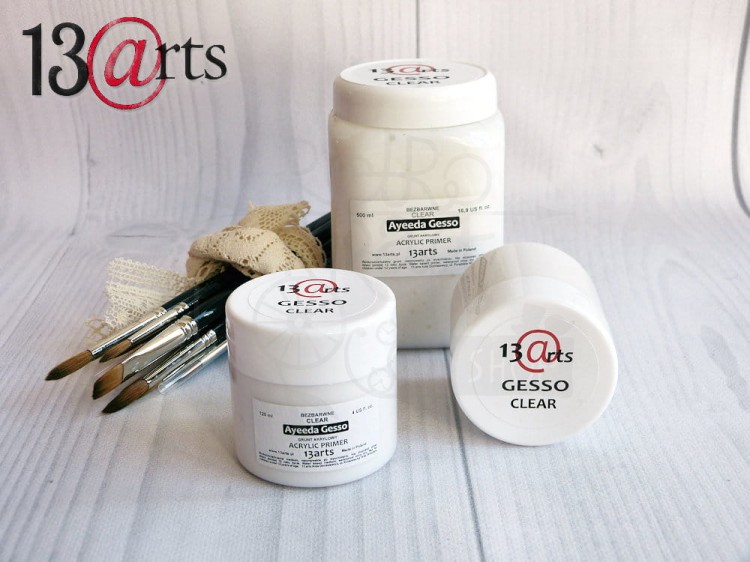 Gesso clear - grunt akrylowy przezroczysty 120ml 13arts