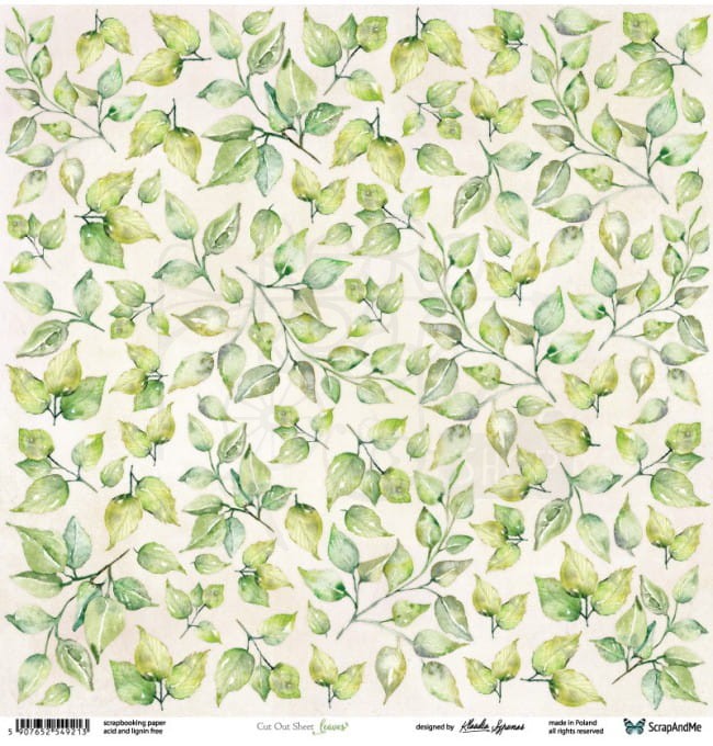 Papier 30x30 Leaves elementy do wycinania ScrapAndMe