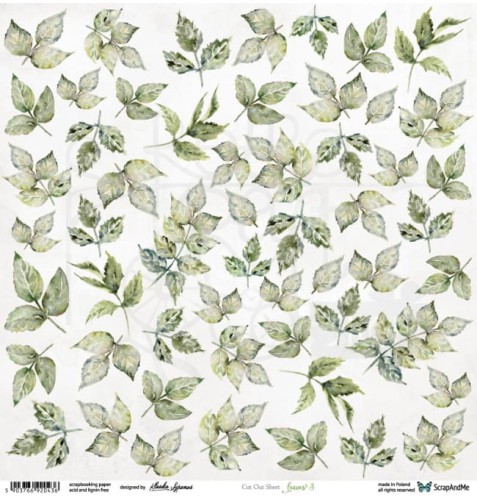 Papier 30x30 Leaves 3 elementy do wycinania ScrapAndMe