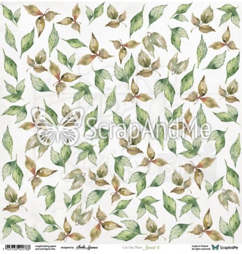 Papier 30x30 Leaves 6 elementy do wycinania ScrapAndMe