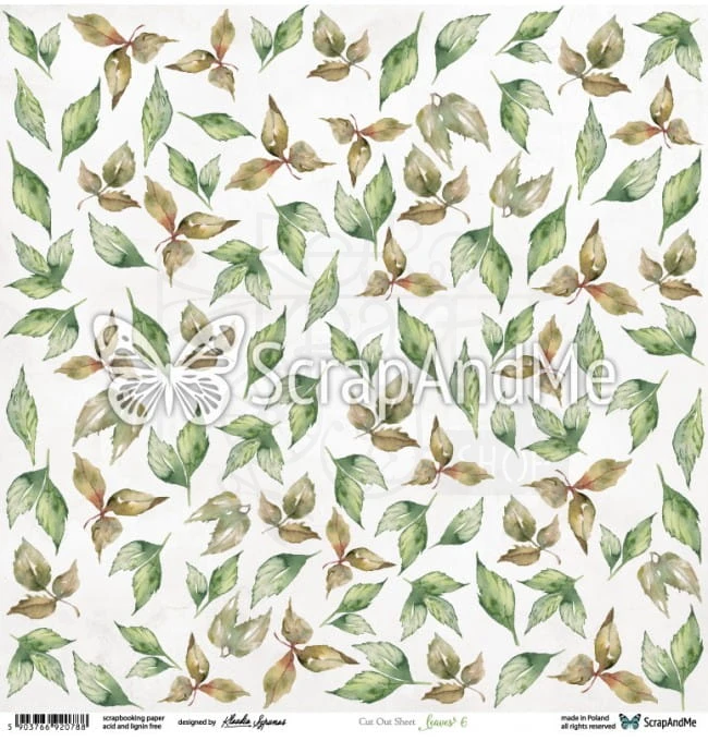 Papier 30x30 Leaves 6 elementy do wycinania ScrapAndMe