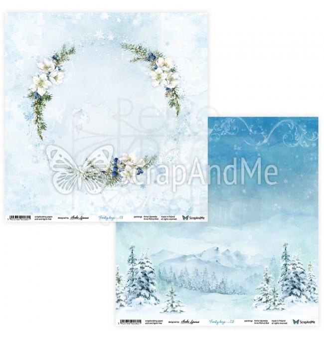 Papier 30x30 Frosty days 01/02 ScrapAndMe