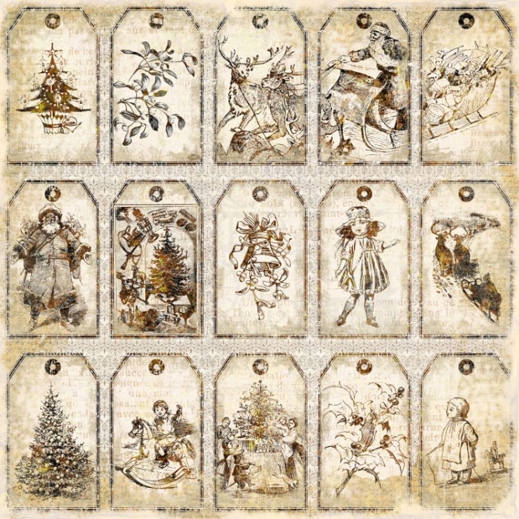 Papier 30x30 - Old-Fashioned Christmas - Cracker - UHK Gallery