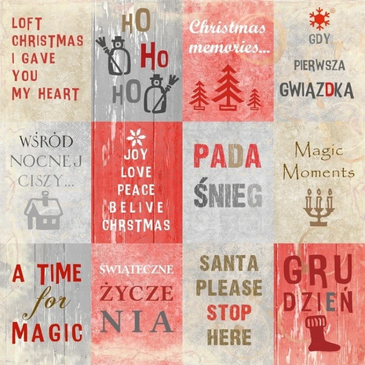 Papier 30x30 - Loft Christmas - Wishes - UHK Gallery