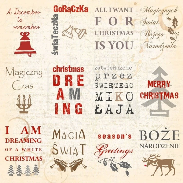 Papier 30x30 - Loft Christmas - Wishes - UHK Gallery