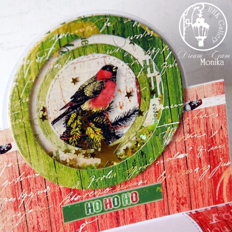 Pasek 5,5x30 - hello Christmas - pasek zielony - UHK Gallery