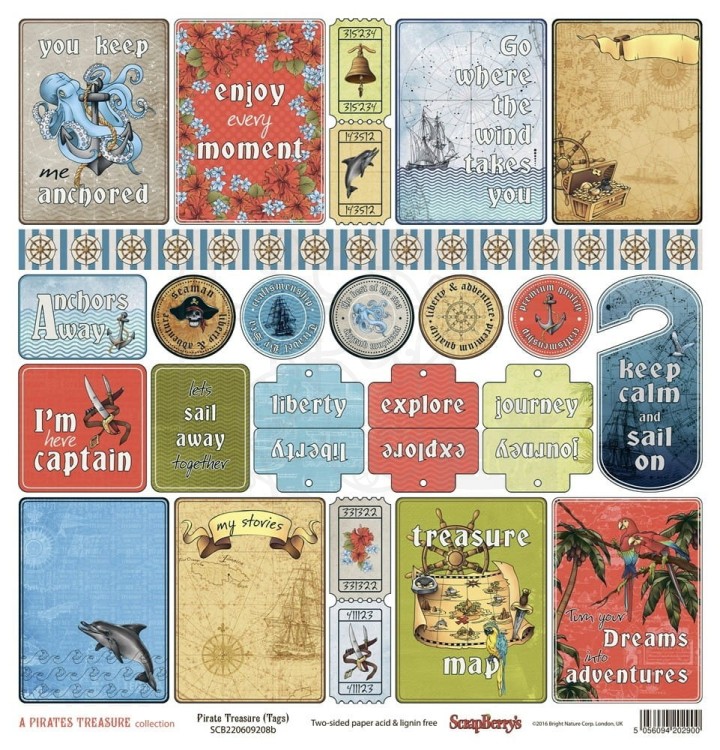 Papier 30x30 Scrapberry's The Pirate's Treasure Pirate Treasure